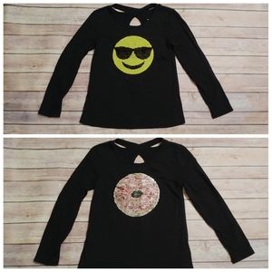 Girl's Justice Flip Sequin Long Sleeved Top - Sz 8